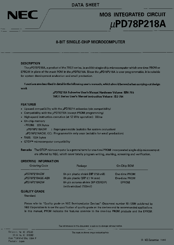 UPD78P218A_3369788.PDF Datasheet
