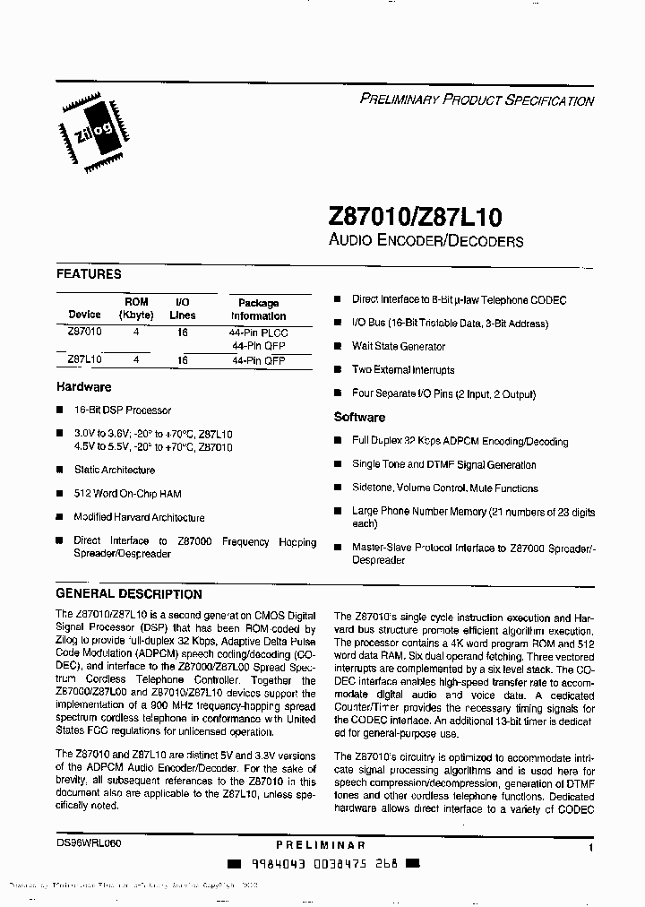 Z87010-16VSC_3367922.PDF Datasheet