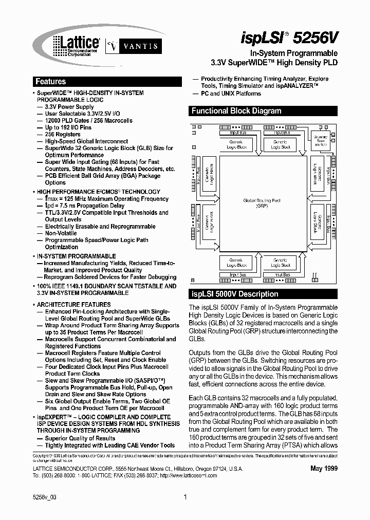 ISPLSI5256V-70LB208_3366119.PDF Datasheet
