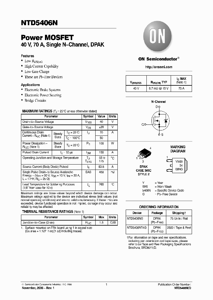 NTD5406N_3370144.PDF Datasheet