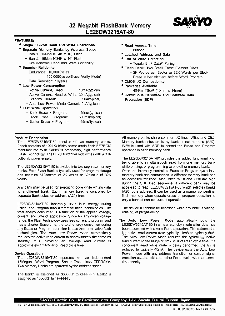 LE28DW3215AT-80_3372978.PDF Datasheet