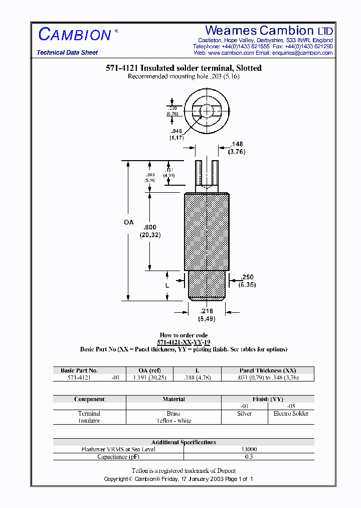 571-4121_3374986.PDF Datasheet
