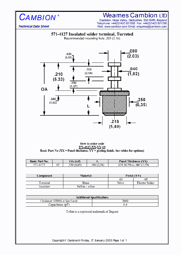 571-4127_3374989.PDF Datasheet