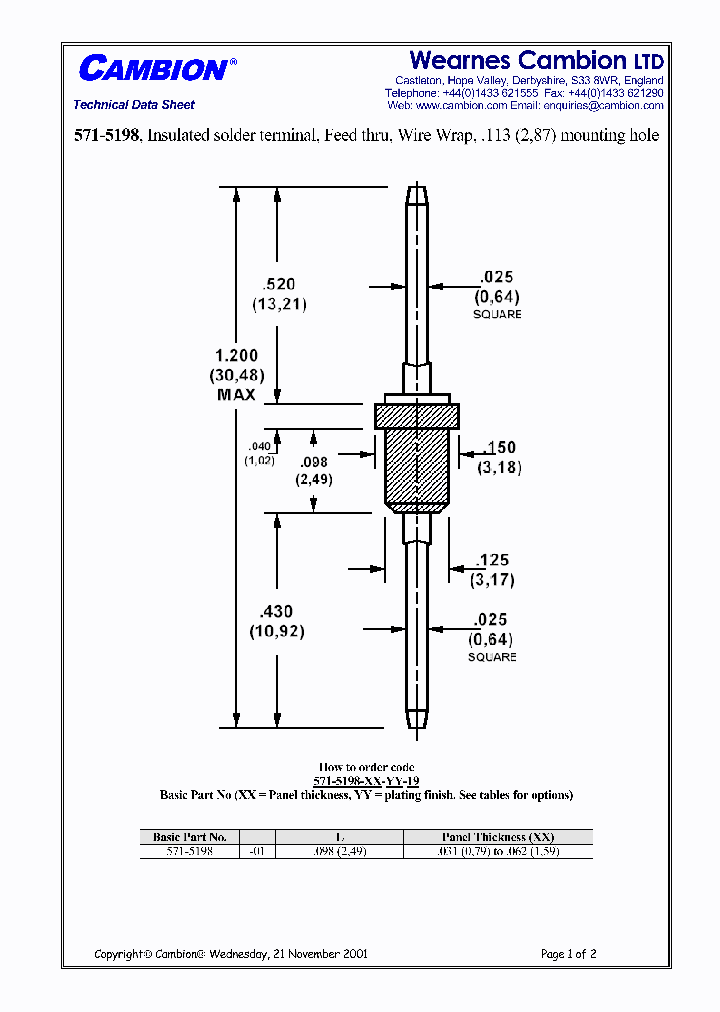 571-5198_3375420.PDF Datasheet