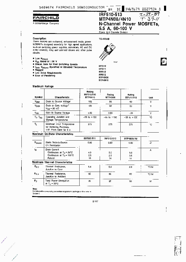 MTP4N08_3372982.PDF Datasheet