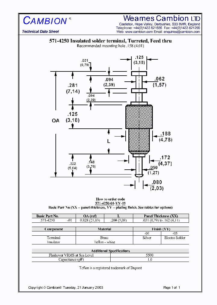 571-4250_3375746.PDF Datasheet
