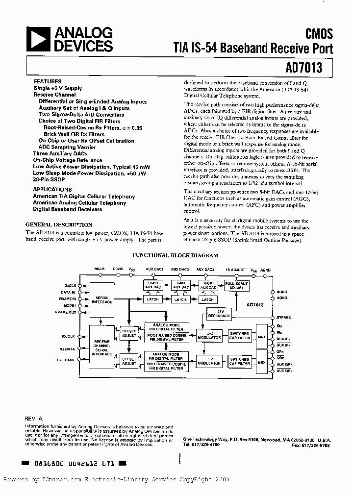 AD7013ARS-REEL_3369223.PDF Datasheet