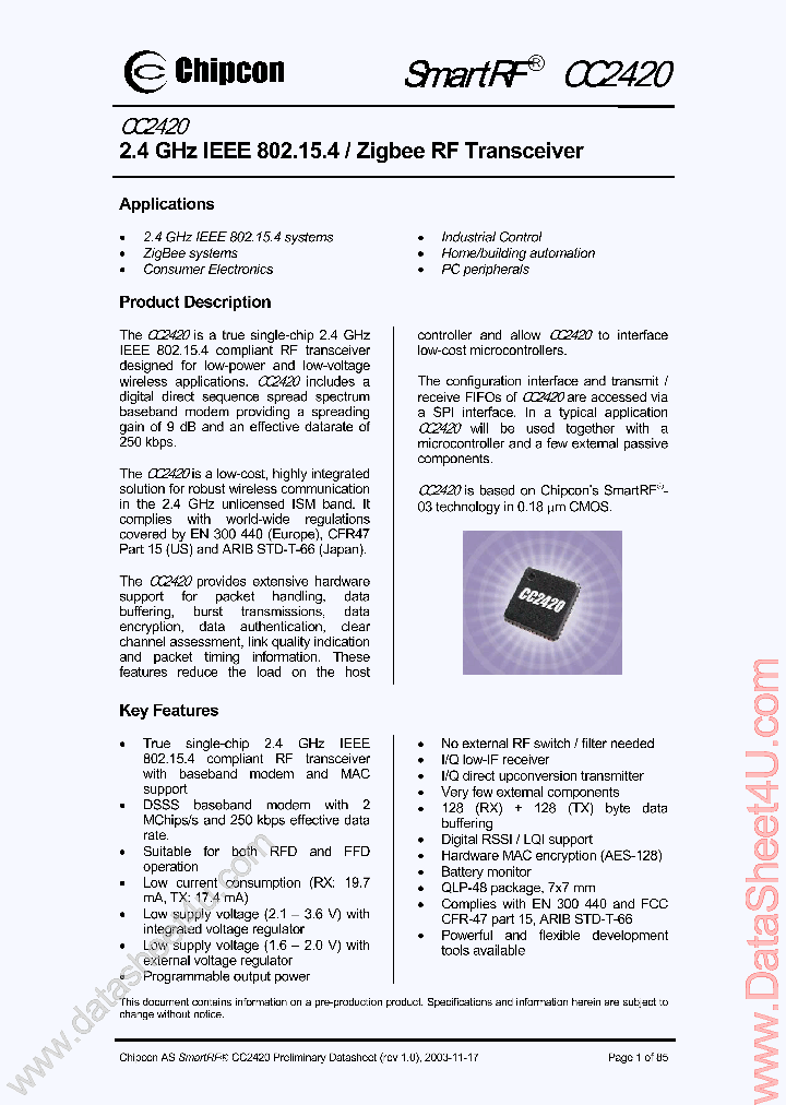 CC2420_3373218.PDF Datasheet