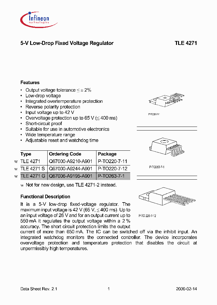 TLE4271-G_3376903.PDF Datasheet