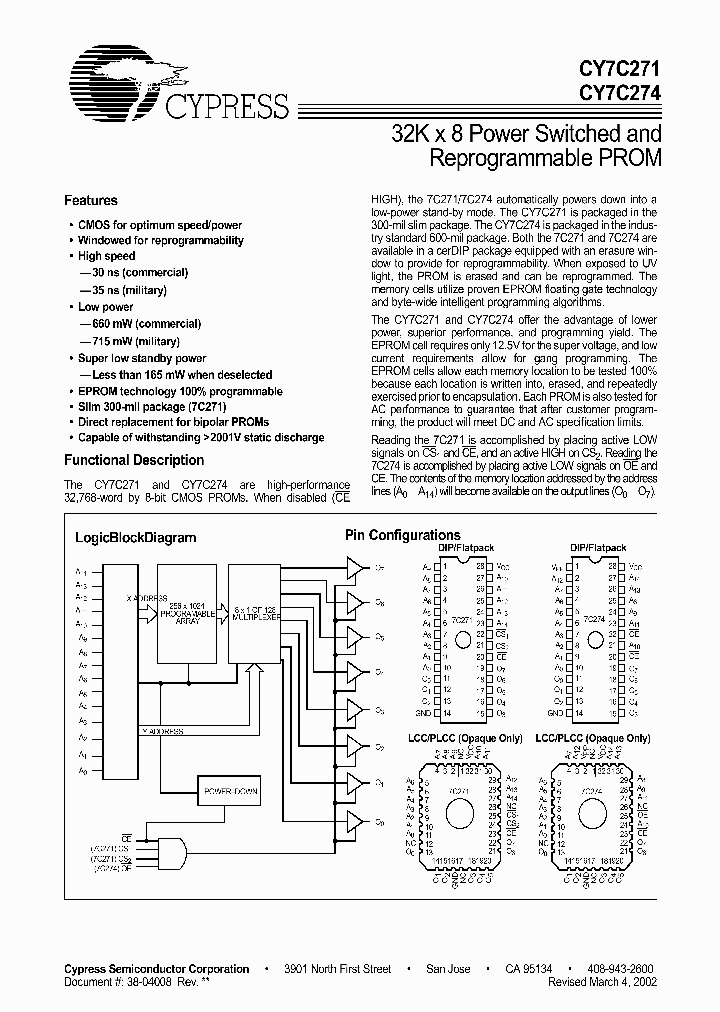 CY7C271-55KMB_3376563.PDF Datasheet