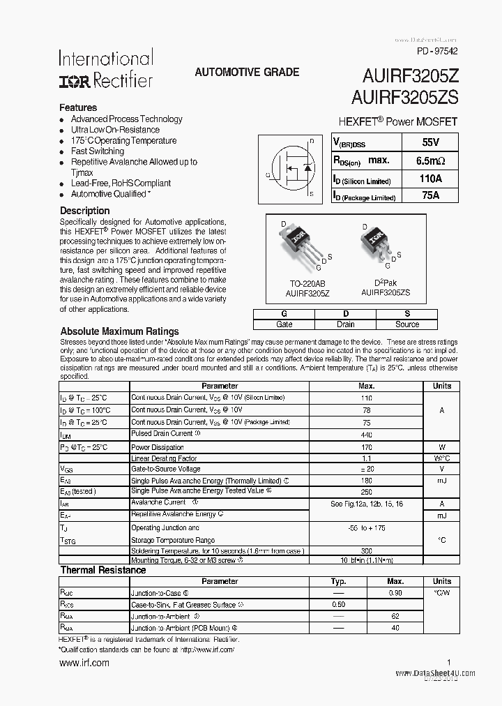 AUIRF3205Z_3374895.PDF Datasheet