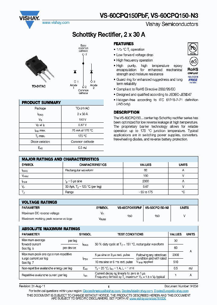 60CPQ150PBF_3379721.PDF Datasheet