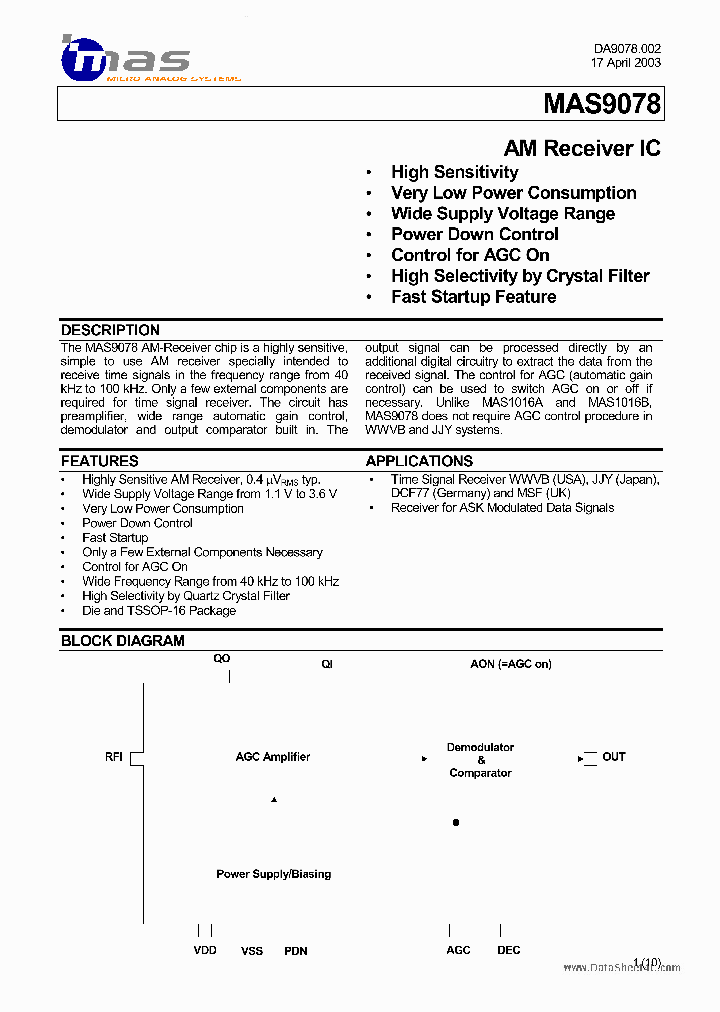 MAS9078_3379437.PDF Datasheet