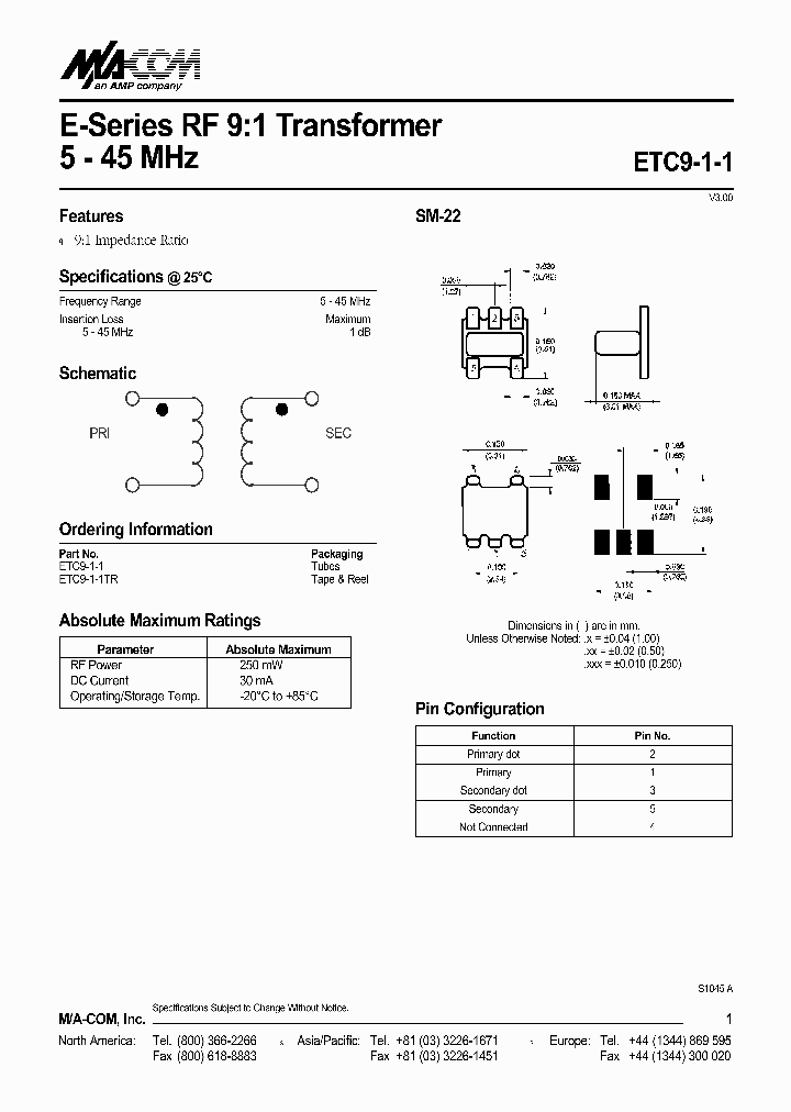ETC9-1-1TR_3383259.PDF Datasheet