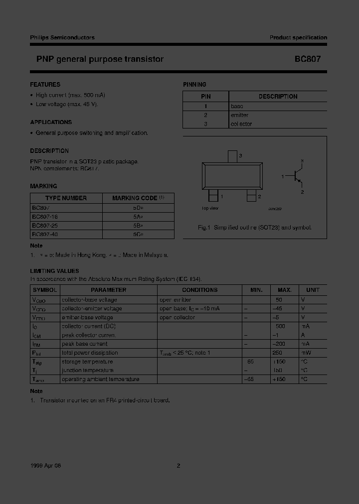 BC807-16TR_3383605.PDF Datasheet