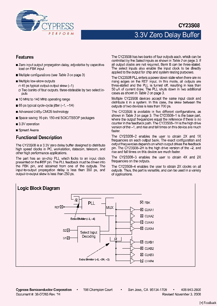 CY23S08SXC-2HT_3385383.PDF Datasheet