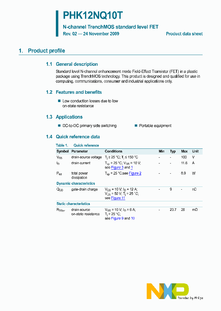 PHK12NQ10T_3386309.PDF Datasheet