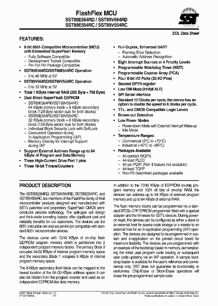 SST89V554RC-40-C-NJ_3387239.PDF Datasheet