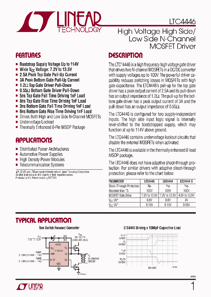 LTC4446EMS8E-PBF_3387682.PDF Datasheet