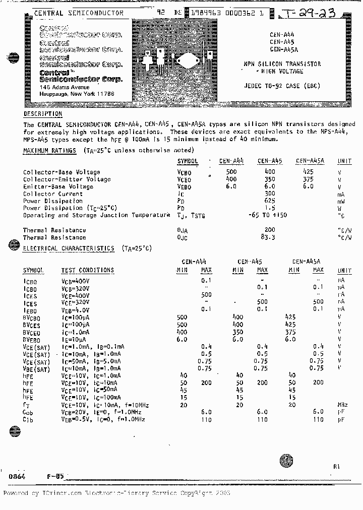 CEN-A45_3388009.PDF Datasheet