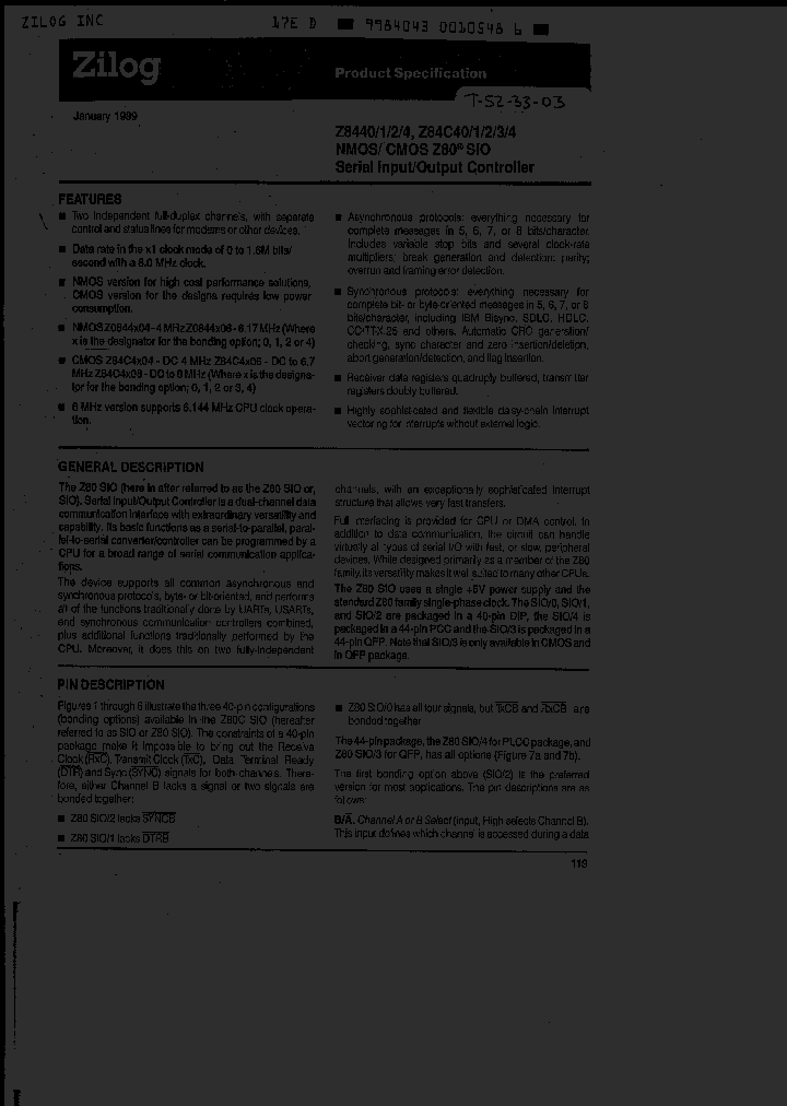Z84C43-04FEC_3388555.PDF Datasheet