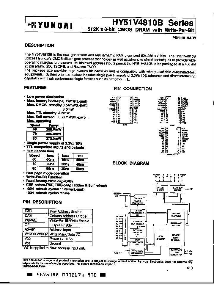 HY51V4810BLRC-70_3388582.PDF Datasheet