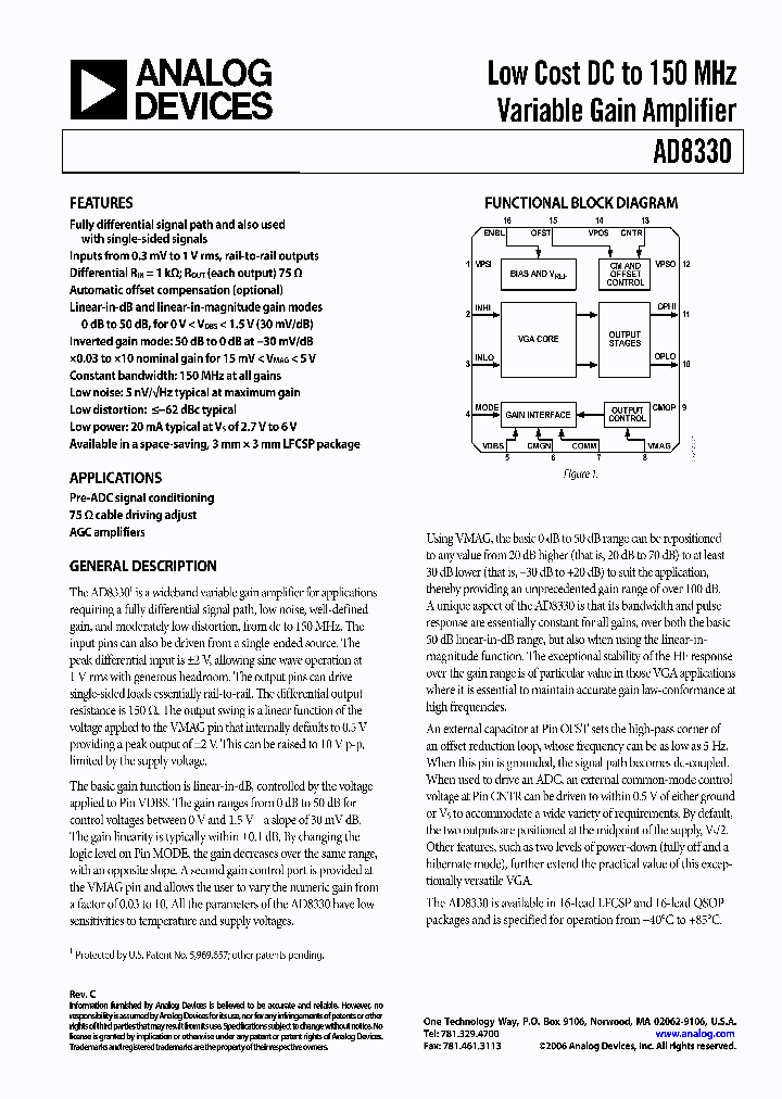 AD8330ARQZ_3389813.PDF Datasheet