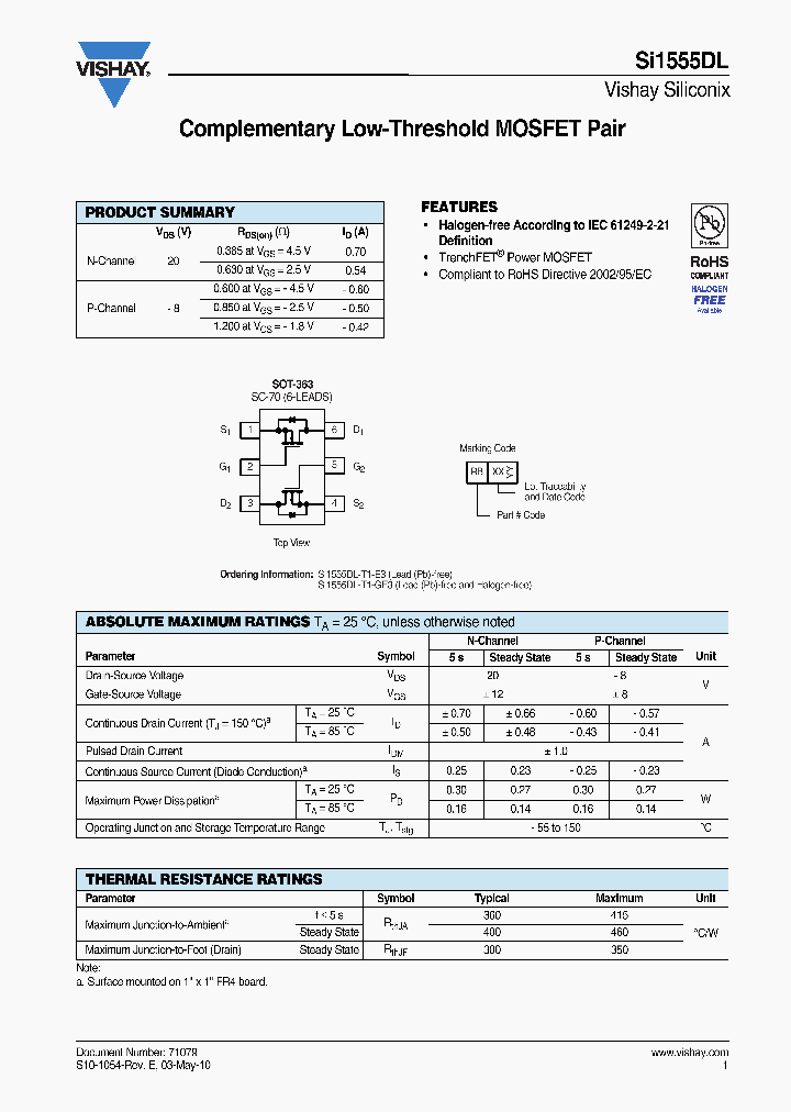 SI1555DL10_3393612.PDF Datasheet