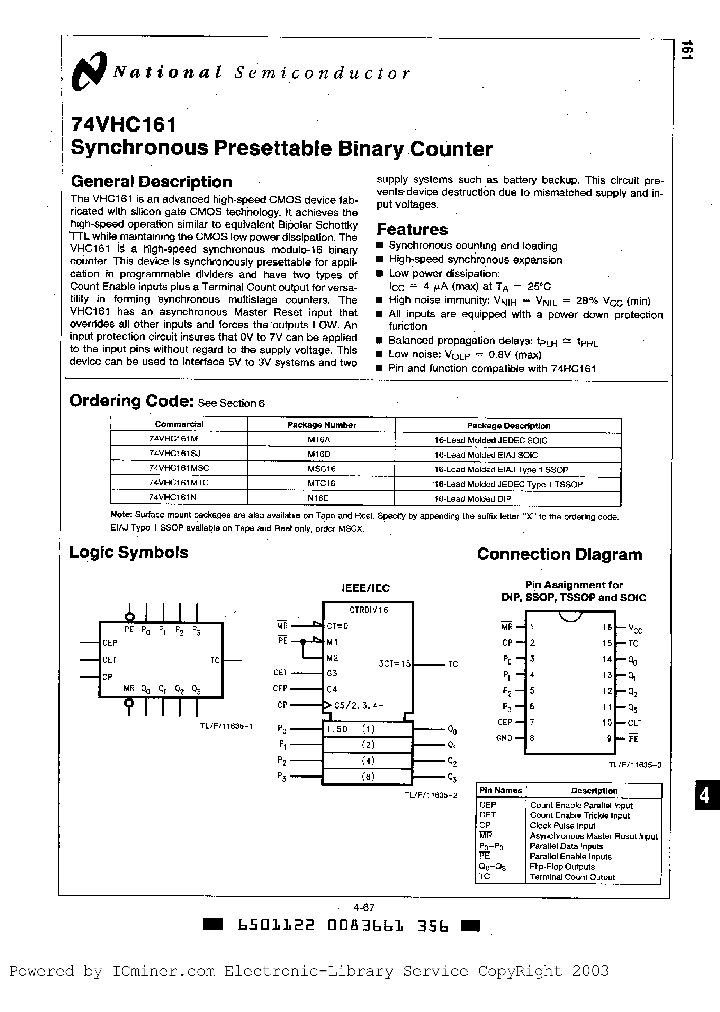 MM54HC161J-MIL_3397508.PDF Datasheet