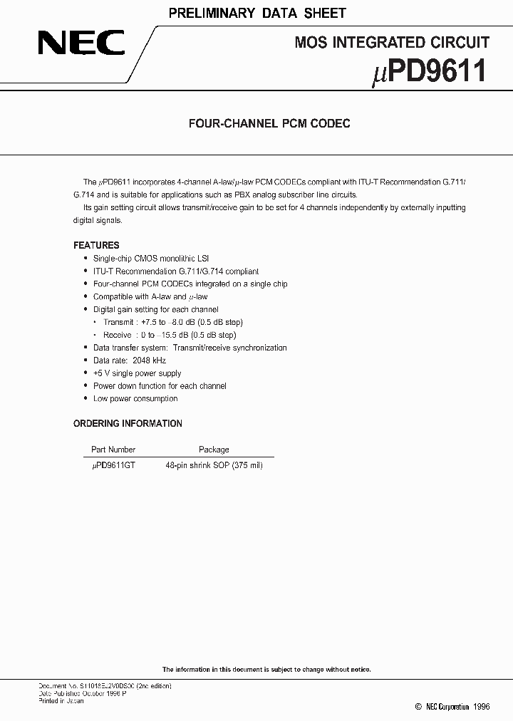 UPD9611GT_3400420.PDF Datasheet