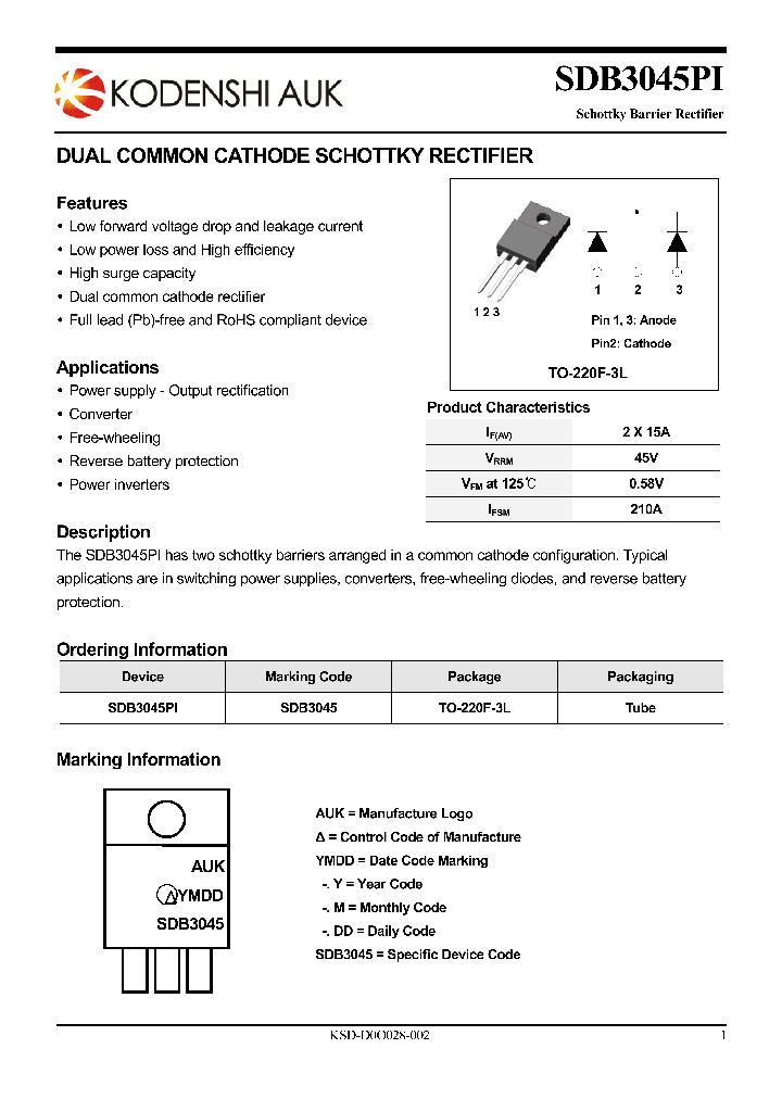 SDB3045PI_3402401.PDF Datasheet