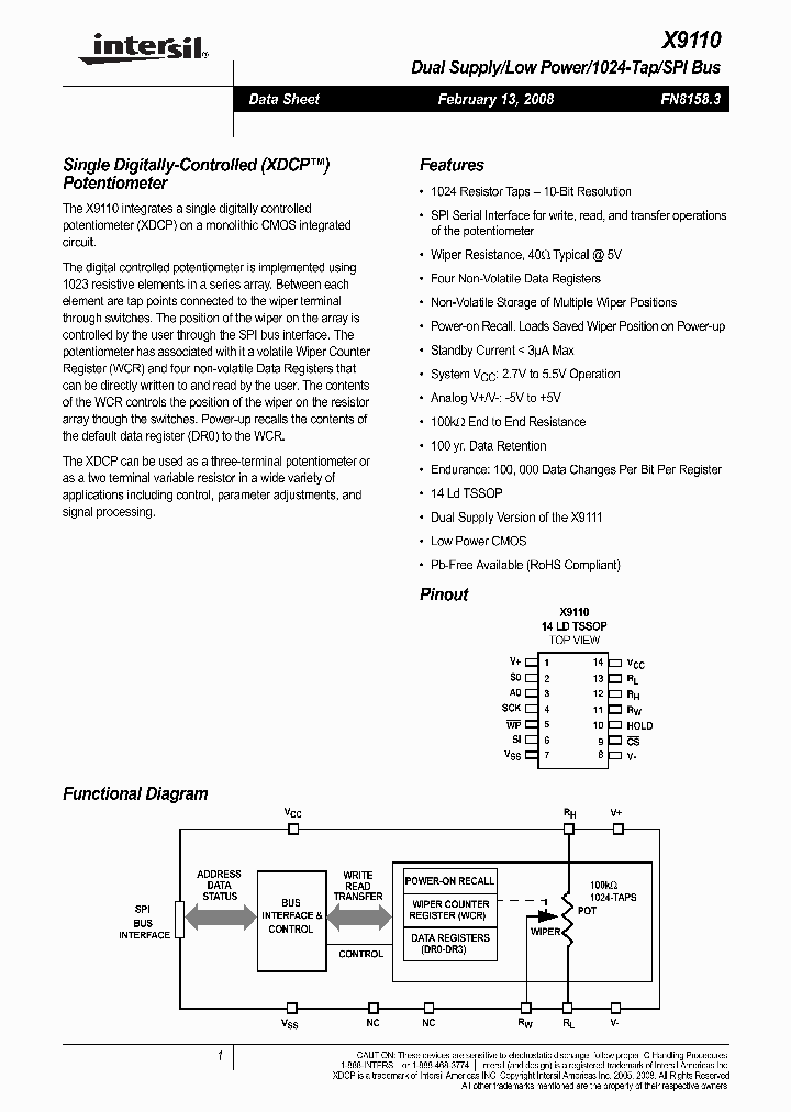 X9110TV14Z-27_3404071.PDF Datasheet
