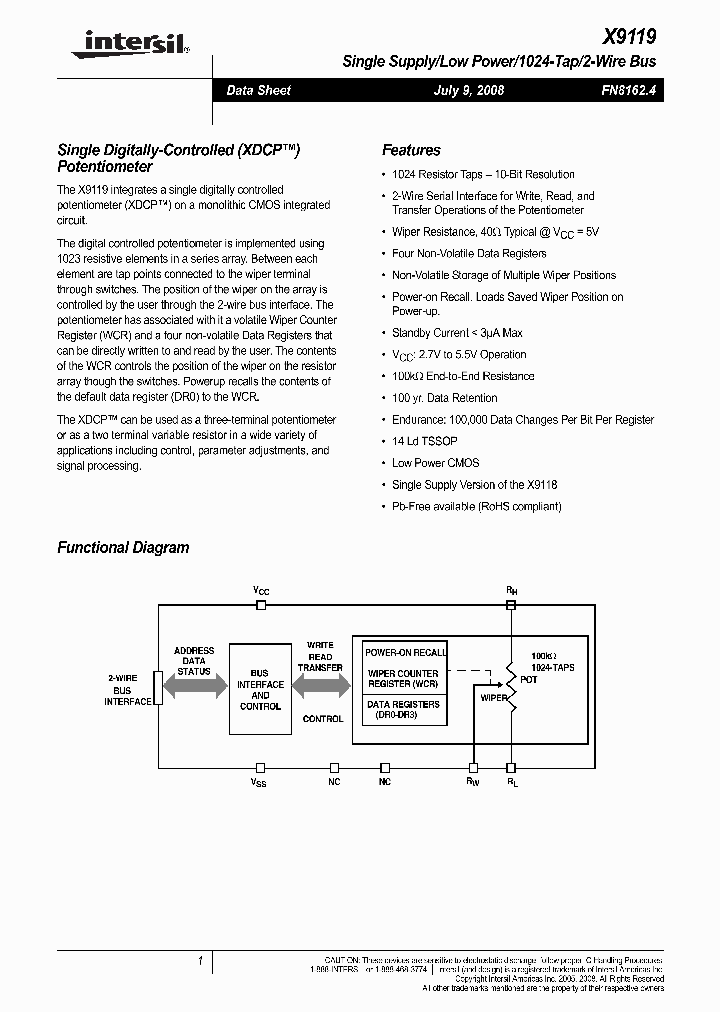 X9119TV14Z-27_3404073.PDF Datasheet