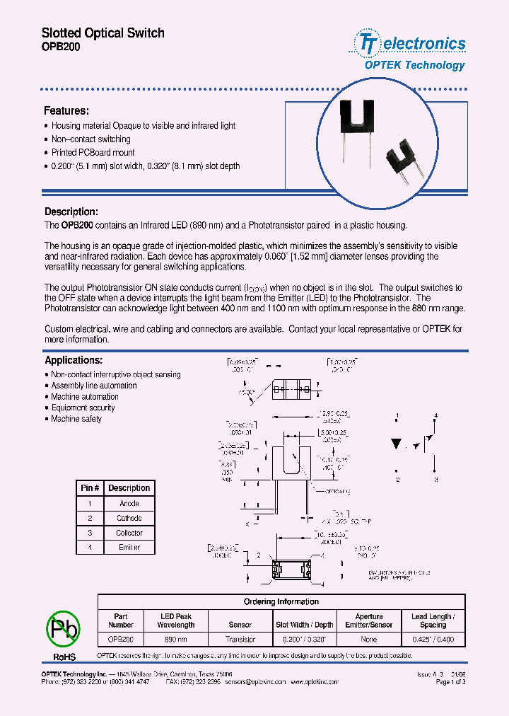 OPB200_3405423.PDF Datasheet