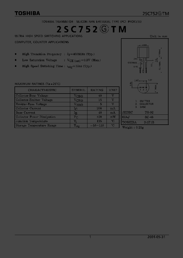 2SC752GTMR_3406787.PDF Datasheet