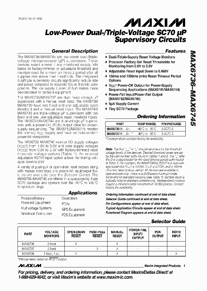 MAX6736XKMRD7-T_3406999.PDF Datasheet