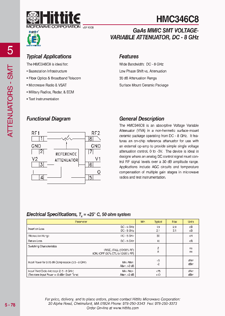 HMC346C8_3405511.PDF Datasheet