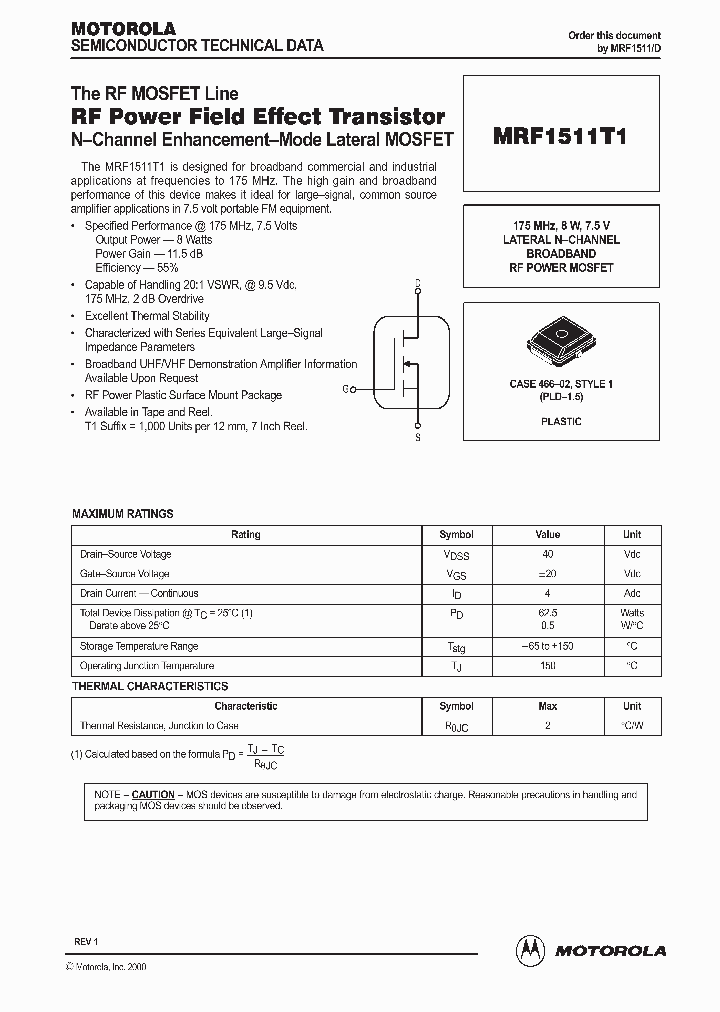 MRF1511T1_3406701.PDF Datasheet