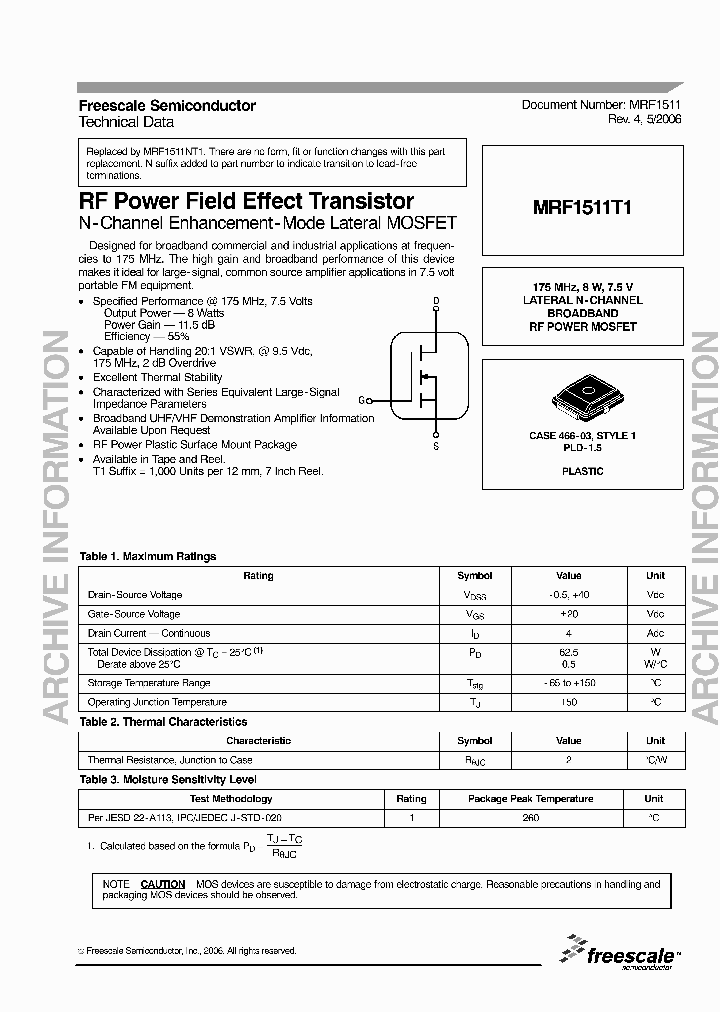 MRF1511T1_3406700.PDF Datasheet