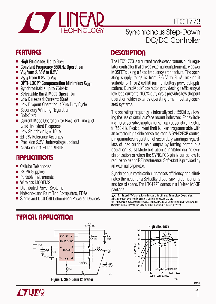 LTC1773EMS-TR_3408796.PDF Datasheet