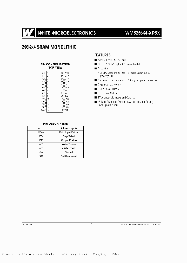 WMS256K4-25DSC_3408570.PDF Datasheet