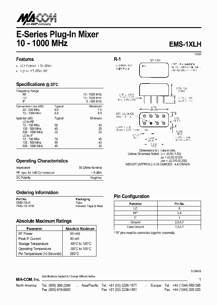 EMS-1XLHTR_3408773.PDF Datasheet