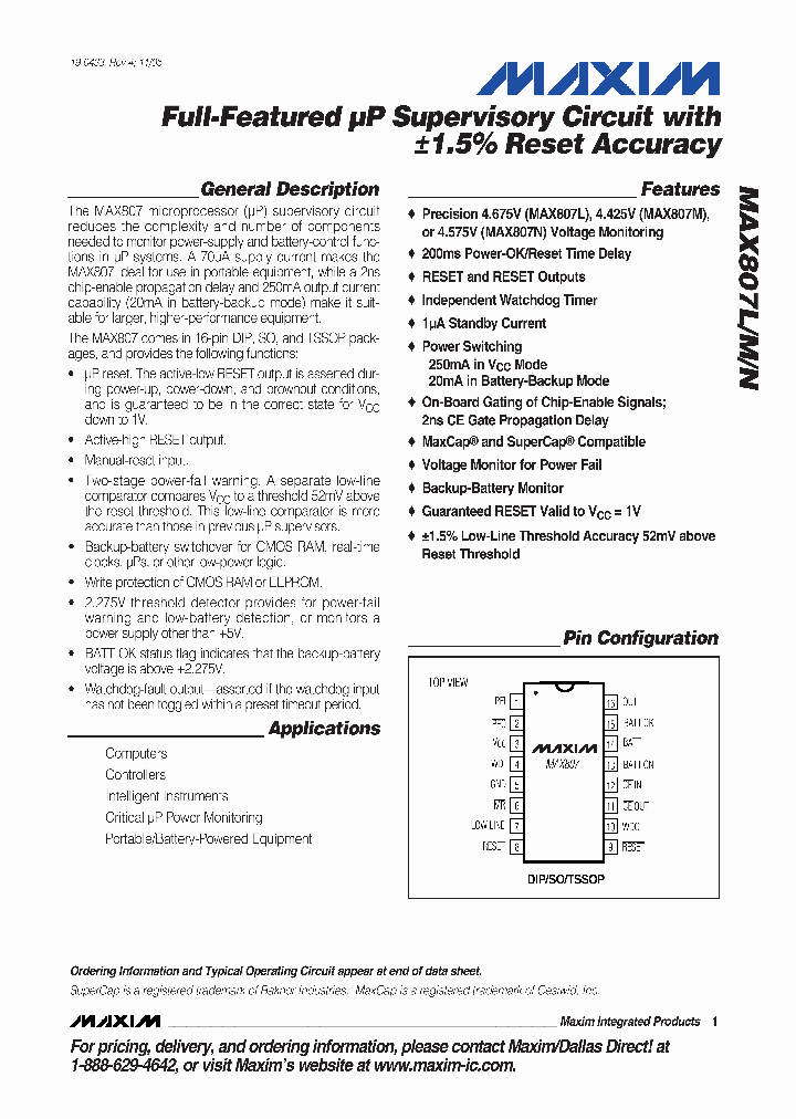 MAX807NCUE_3413637.PDF Datasheet