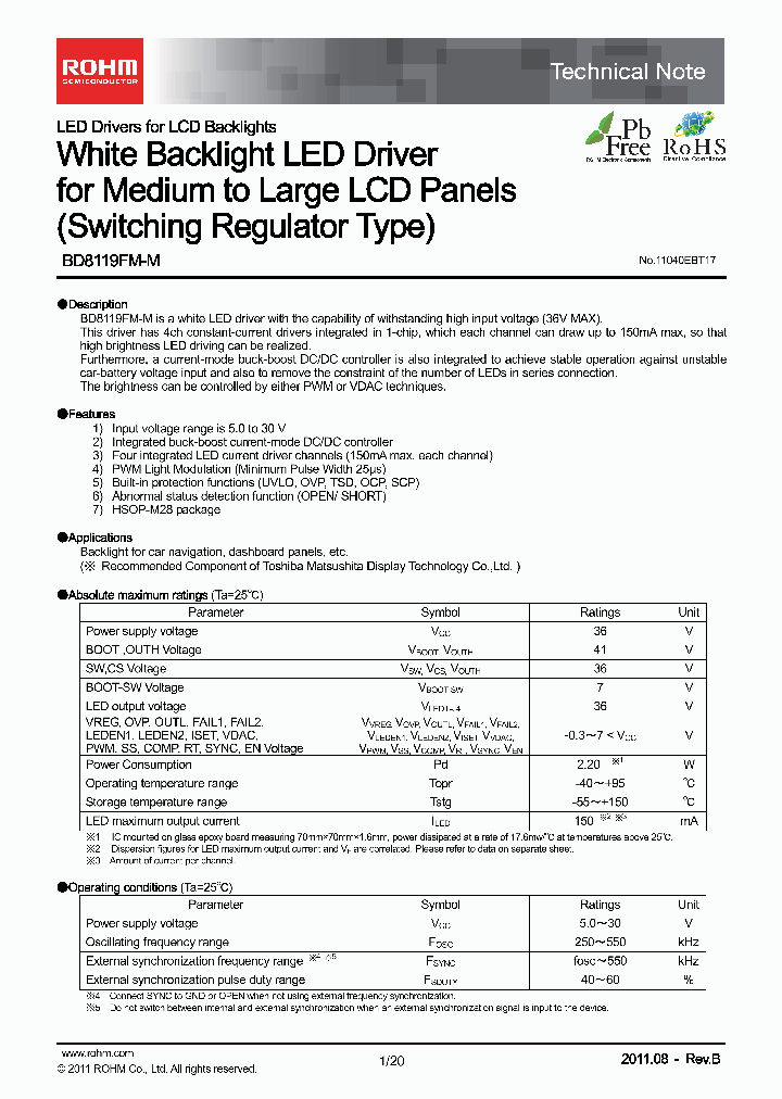 BD8119FM-ME2_3415745.PDF Datasheet