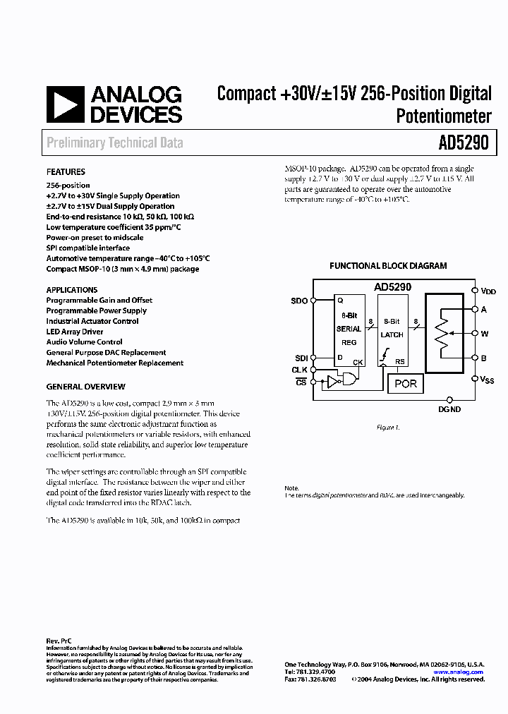 AD5290YRMZ50-RL7_3417275.PDF Datasheet