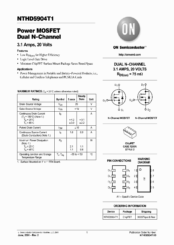 NTHD5904T1D_3417650.PDF Datasheet