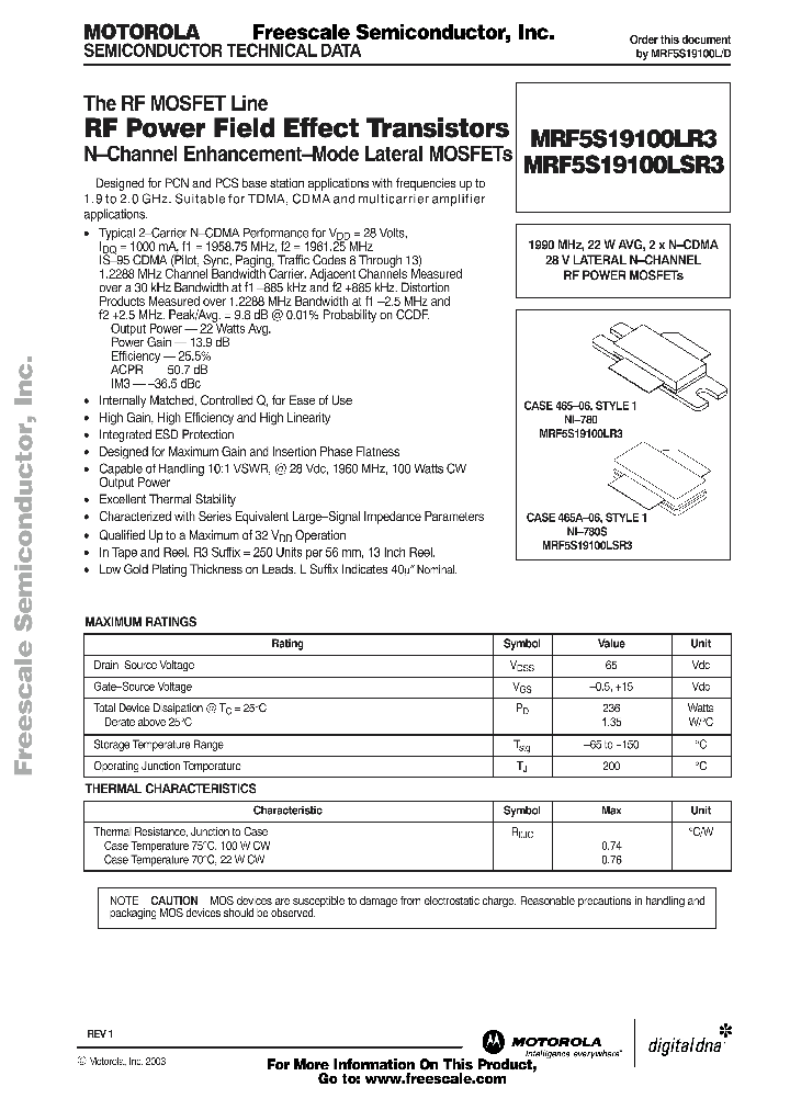 MRF5S19100L_3422447.PDF Datasheet