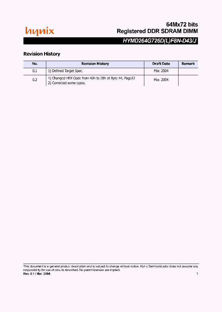 HYMD264G726DLF8N-D43_3423119.PDF Datasheet