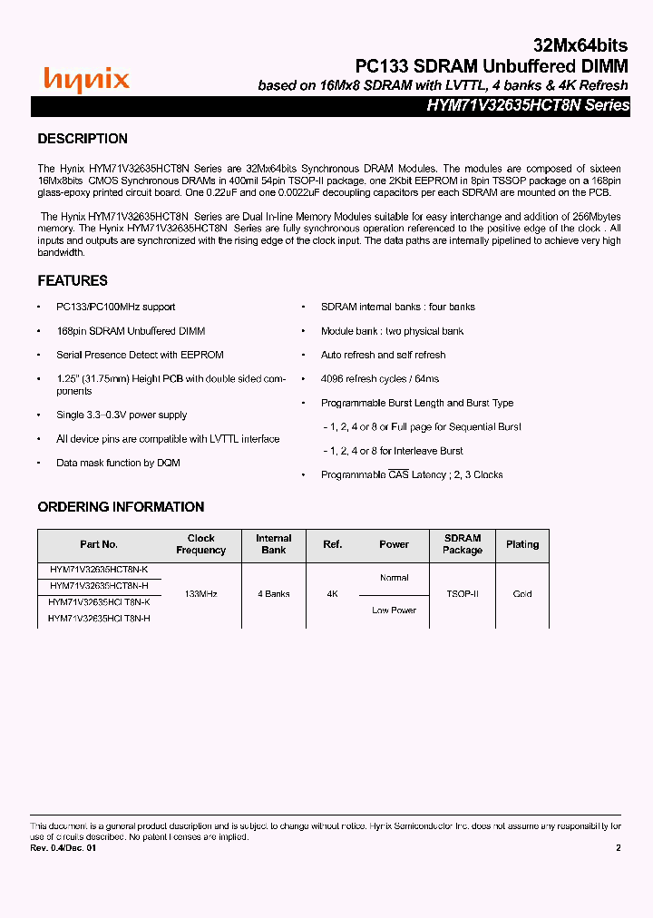 HYM71V32635HCT8N-H_3425551.PDF Datasheet