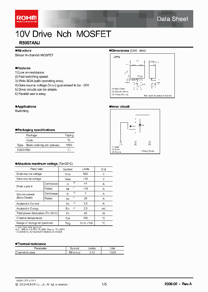 R5007ANJ09_3427464.PDF Datasheet